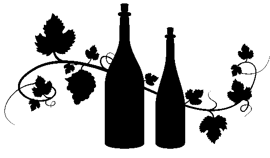 Bottles and vine design