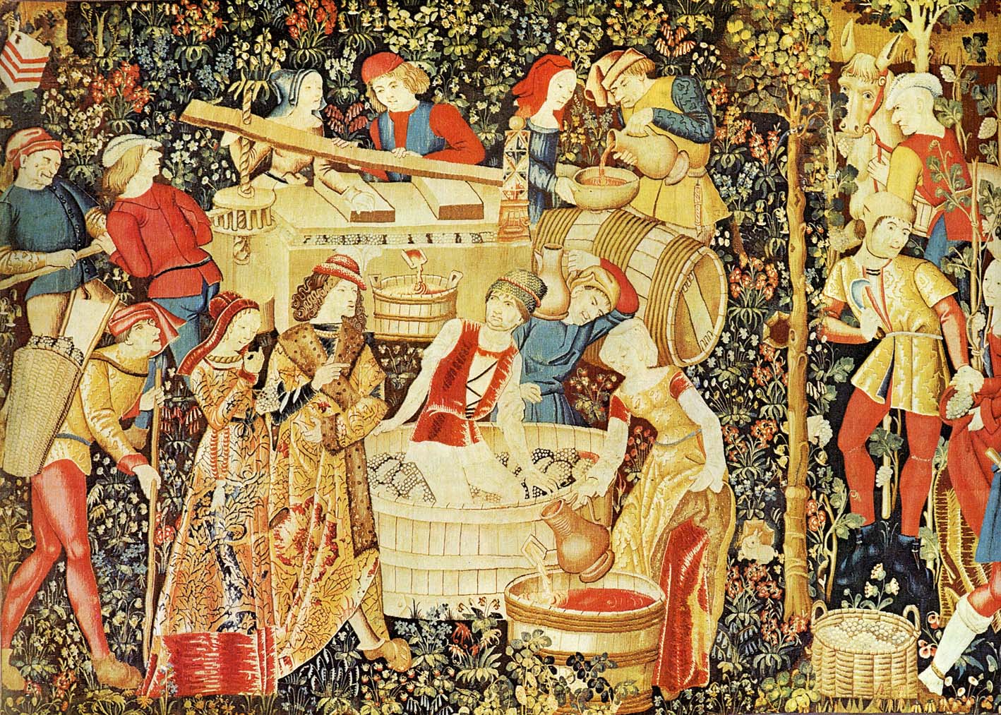 Medieval vintage scene